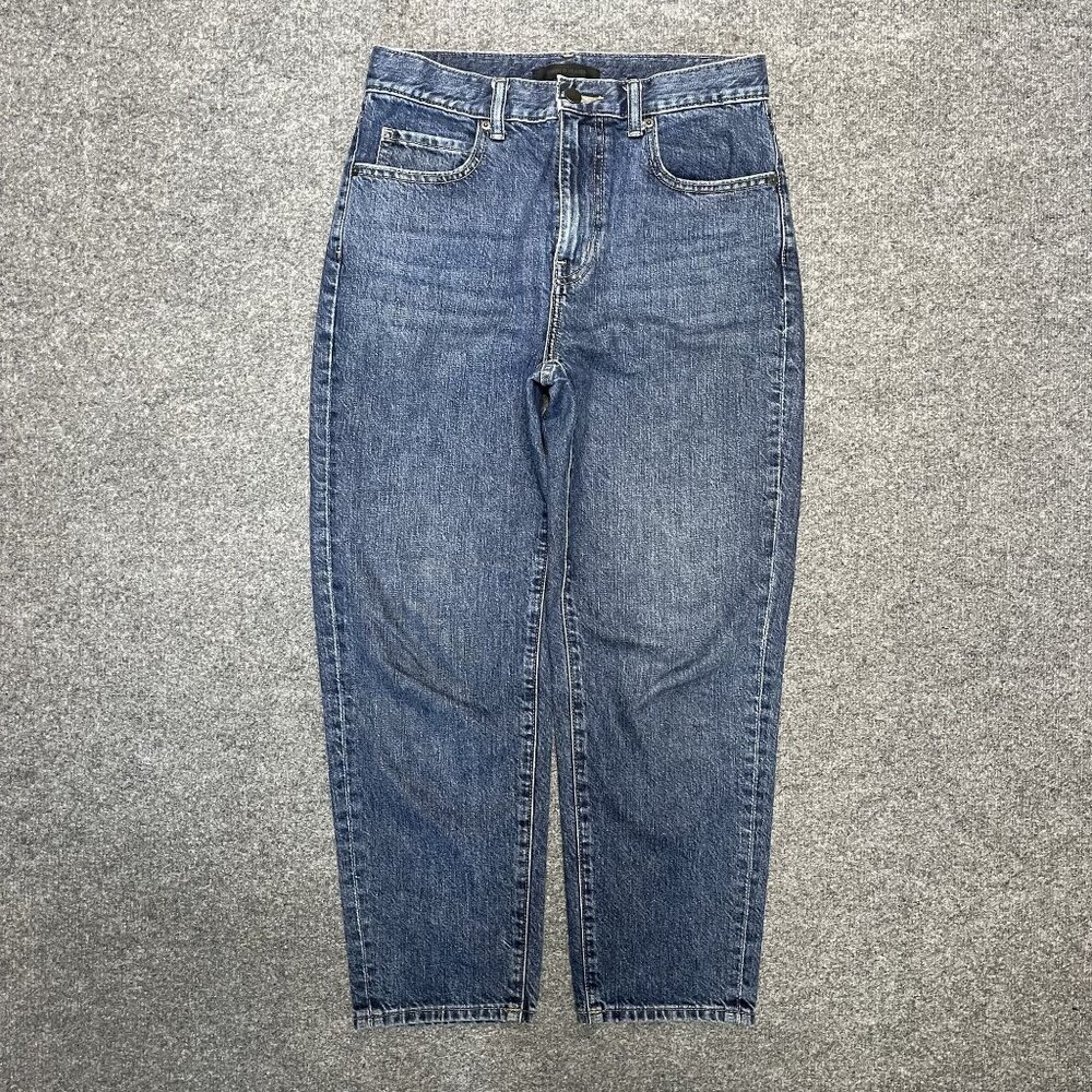 Uniqlo Jeans Womens Relaxed Tapered Fit Mid Rise Denim Blue Size 24W